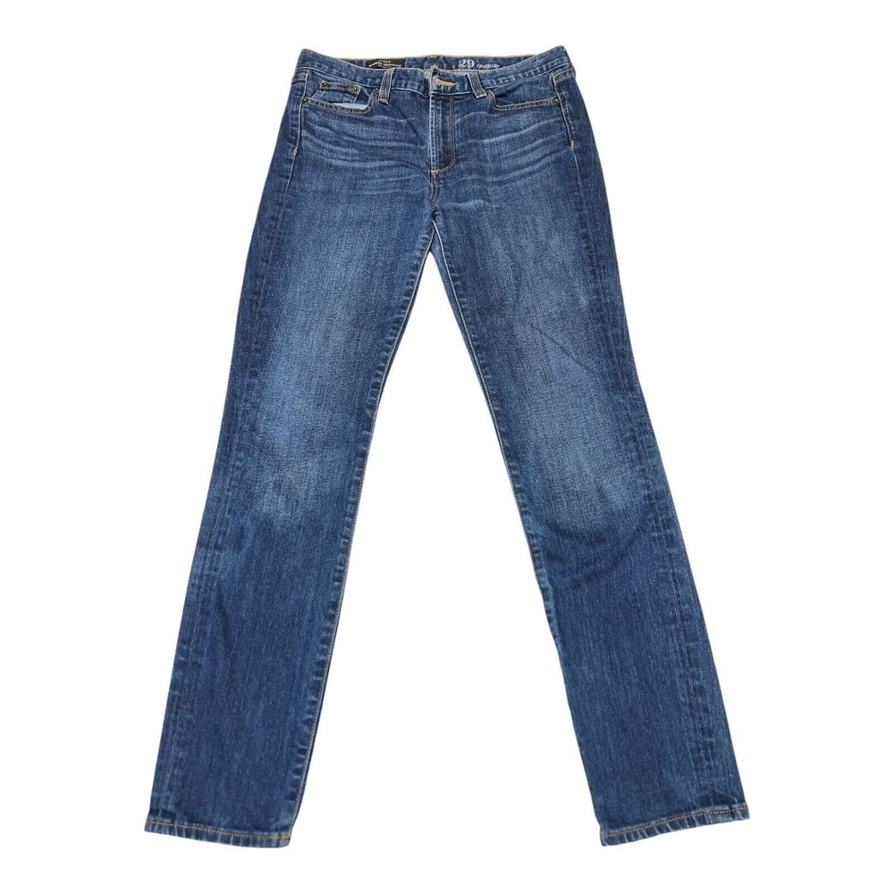 J.Crew Womens Jeans 29 Regular Mid Rise Toothpick‎ Skinny Blue Denim